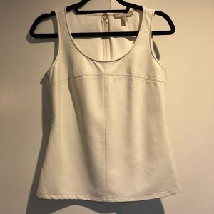 Banana Republic White Leather Tank Top 2 P